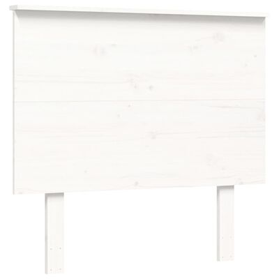 vidaXL Giroletto con Testiera Bianco 100x200 cm in Legno Massello