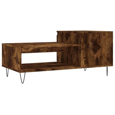 vidaXL Tavolino da Salotto Rovere Fumo 100x50x45 cm Legno Multistrato