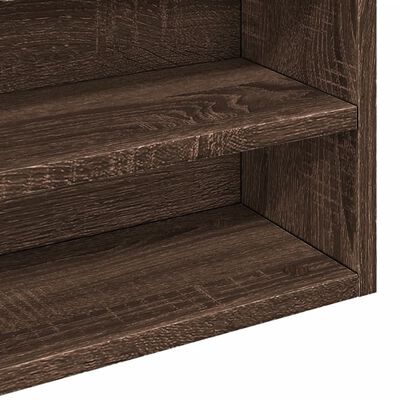 vidaXL Armadietto Vetrina Rovere Marrone 100x15x58cm Legno Multistrato