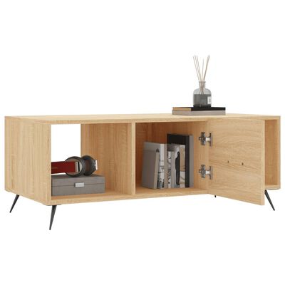 vidaXL Tavolino da Salotto Rovere Sonoma 102x50x40cm Legno Multistrato