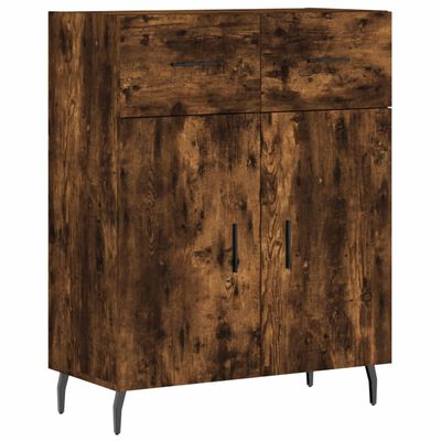 vidaXL Credenza Rovere Fumo 69,5x34x180 cm in Legno Multistrato