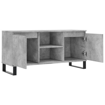 vidaXL Mobile Porta TV Grigio Cemento 104x35x50cm in Legno Multistrato