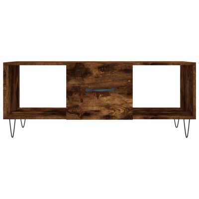 vidaXL Tavolino da Salotto Rovere Fumo 102x50x40 cm Legno Multistrato