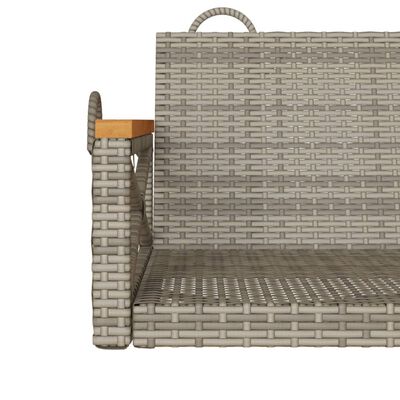 vidaXL Panchina Dondolo Grigia 109x62x40 cm in Polyrattan