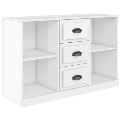 vidaXL Credenza Bianco Lucido 104,5x35,5x67,5 cm in Legno Multistrato