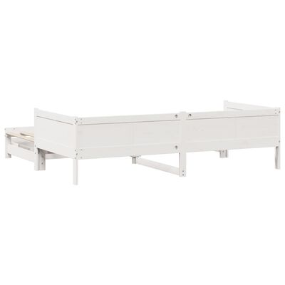 vidaXL Dormeuse Letto Estraibile e Cassetti Bianca 80x200cm Legno Pino