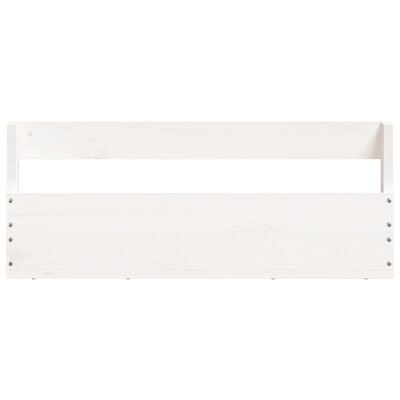 vidaXL Scarpiere a Parete 2 pz Bianco 59x9x23cm Legno Massello di Pino