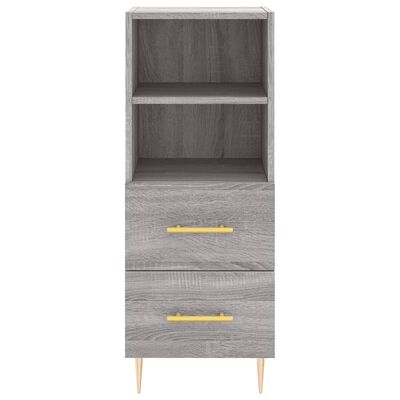 vidaXL Credenza Grigio Sonoma 34,5x34x180 cm in Legno Multistrato