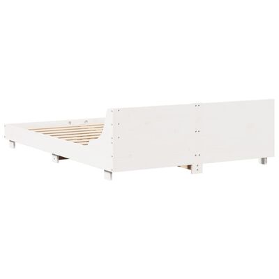 vidaXL Letto senza Materasso Bianco 150x200 cm Legno Massello di Pino