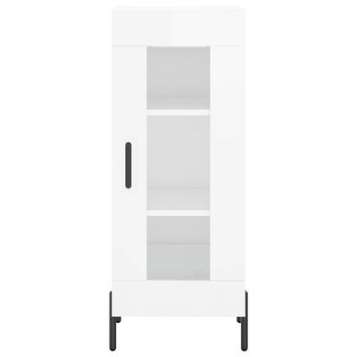 vidaXL Credenza 34,5x34x180 cm in Legno Multistrato Bianco Lucido