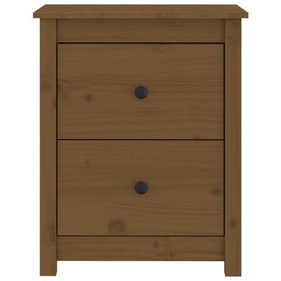 vidaXL Comodini 2 pz Ambra 50x35x61,5 cm in Legno Massello di Pino