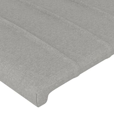 vidaXL Testiera ad Orecchio Grigio Chiaro 163x23x118/128 cm in Tessuto