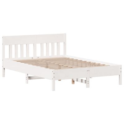 vidaXL Letto senza Materasso Bianco 140x200 cm Legno Massello di Pino