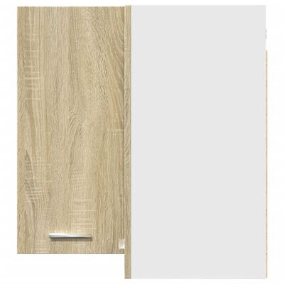 vidaXL Pensile Angolare Rovere Sonoma 57x57x60 cm in Legno Multistrato