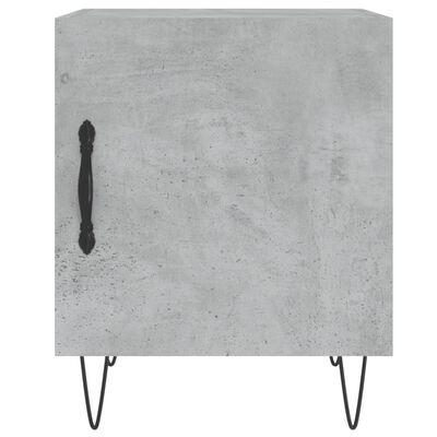 vidaXL Comodini 2 pz Grigio Cemento 40x40x50 cm in Legno Multistrato