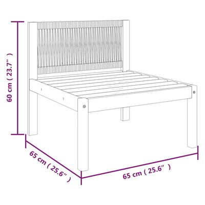 vidaXL Set Divani da Giardino 3 pz con Cuscini Massello d'Acacia