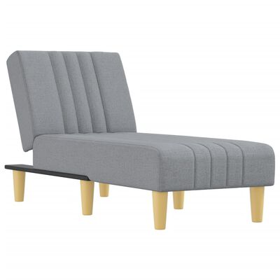 vidaXL Chaise Longue in Tessuto Grigio Chiaro