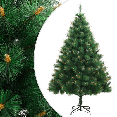 vidaXL Albero Natale Incernierato con 300 LED e Palline 240 cm