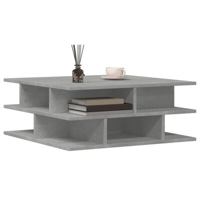 vidaXL Tavolino da Salotto Grigio Cemento 70x70x29cm Legno Multistrato