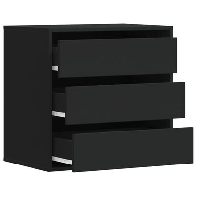 vidaXL Cassettiera Angolare Nera 60x41x58 cm in Legno Multistrato