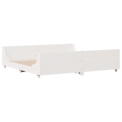 vidaXL Letto senza Materasso Bianco 180x200 cm Legno Massello di Pino