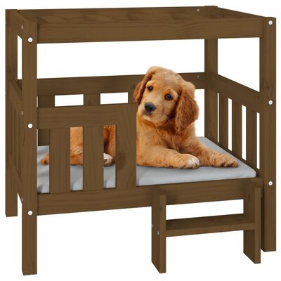 vidaXL Cuccia per Cani Ambra 75,5x63,5x70 cm in Legno Massello di Pino