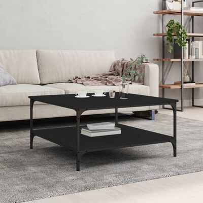 vidaXL Tavolino da Salotto Nero 80x80x40 cm in Legno Multistrato