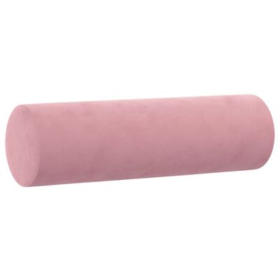 vidaXL Divano a 3 Posti con Cuscini Rosa 180 cm in Velluto