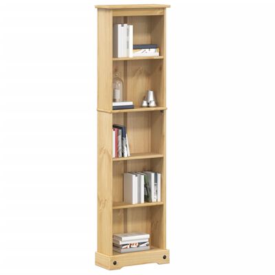 vidaXL Libreria Corona 46x20x170 cm in Legno Massello di Pino