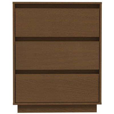 vidaXL Credenza Marrone Ambra 60x34x75 cm in Legno Massello di Pino