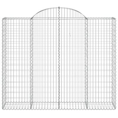 vidaXL Cesti Gabbioni ad Arco 4 pz 200x50x160/180 cm Ferro Zincato