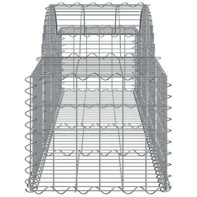 vidaXL Cesti Gabbioni ad Arco 9 pz 200x50x40/60 cm Ferro Zincato