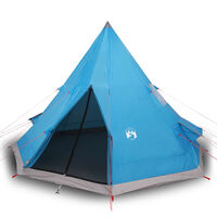 vidaXL Tenda da Campeggio Tipi per 4 Persone Blu Impermeabile