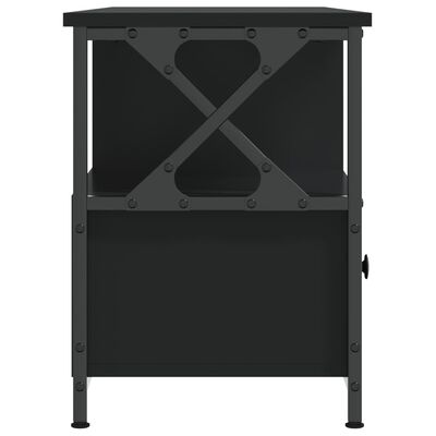 vidaXL Mobile Porta TV Nero 102x33x45 cm in Legno Multistrato e Ferro