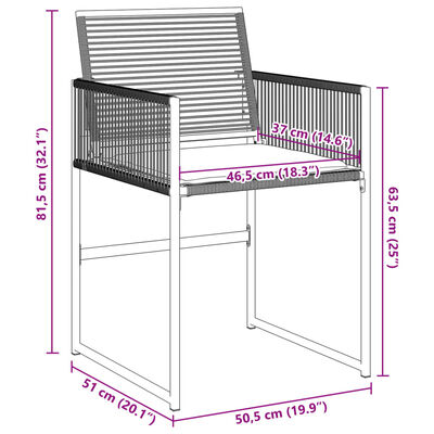 vidaXL Sedie da Giardino con Cuscini 4 pz Nere in Polyrattan