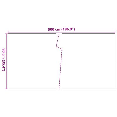 vidaXL Paravento da Balcone Bianco 500x90 cm in Polyrattan