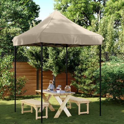 vidaXL Tenda da Festa Pieghevole Pop-Up Tortora 200x200x306 cm