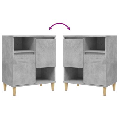 vidaXL Credenza Grigio Cemento 60x35x70 cm in Legno Multistrato