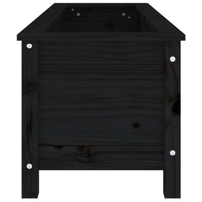 vidaXL Fioriera Rialzata Giardino Nera 119,5x40x39 cm Massello Pino