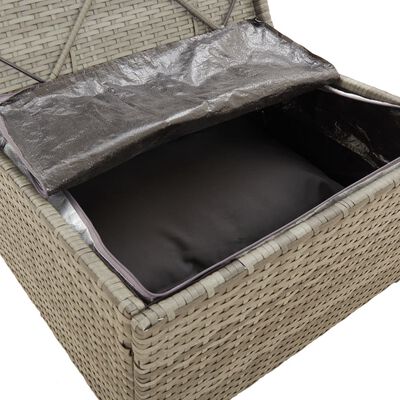 vidaXL Set Divani da Giardino 7 pz con Cuscini in Polyrattan Grigio