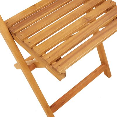 vidaXL Sedie da Giardino Pieghevoli 4pz Bianco Crema Tessuto e Legno