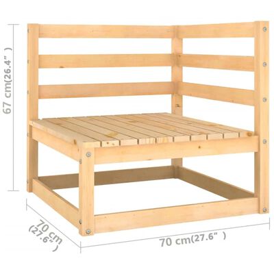 vidaXL Set Salotto Giardino 10pz Cuscini Antracite Legno Massello Pino