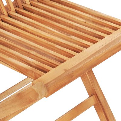 vidaXL Set da Pranzo da Esterno Pieghevole 5 pz Legno Massello di Teak