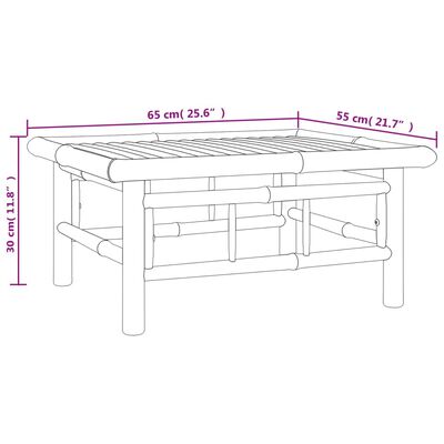 vidaXL Set Salotto da Giardino 8pz con Cuscini Grigio Scuro Bambù