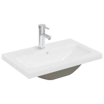 vidaXL Set Mobili da Bagno Bianco in Truciolato