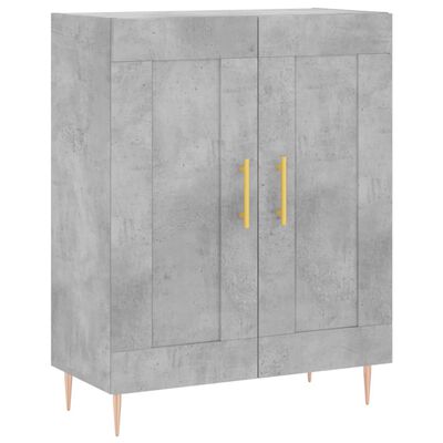 vidaXL Credenza Grigio Cemento 69,5x34x90 cm in Legno Multistrato