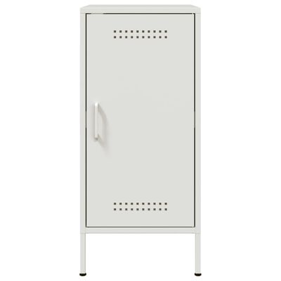 vidaXL Credenza Bianca 36x39x79 cm in Acciaio Laminato a Freddo