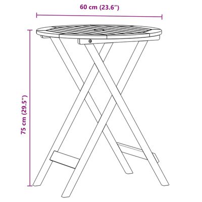 vidaXL Set da Bistrot 3pz Tortora in Tessuto e Legno Massello