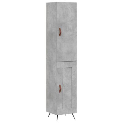 vidaXL Credenza Grigio Cemento 34,5x34x180 cm in Legno Multistrato