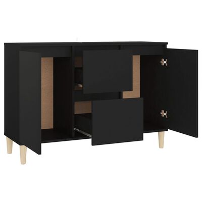 vidaXL Credenza Nera 101x35x70 cm in Legno Multistrato